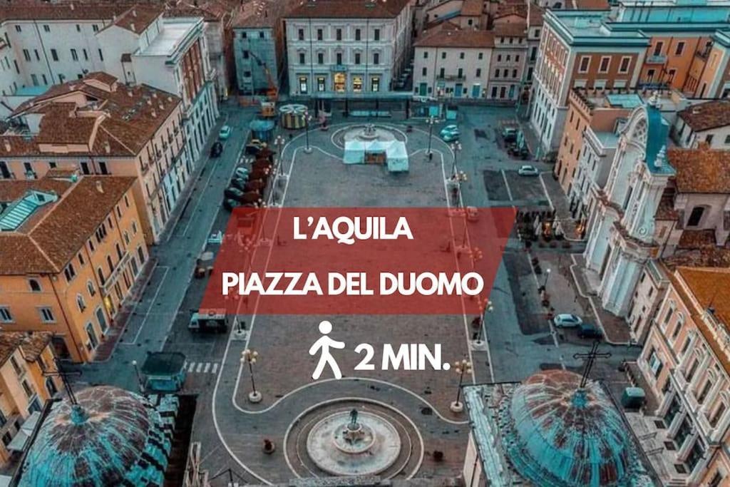 Appartamento Elegante E Moderno A 100 M Dal Duomo LʼAquila Екстериор снимка